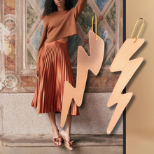 Load image into Gallery viewer, Copper Lightning Earrings

